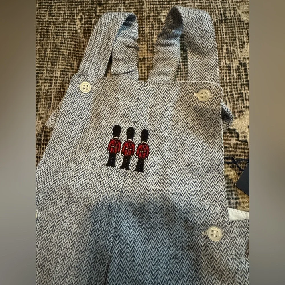 Trotters Thomas Brown Guardsman Baby Alfie Bib Shorts - Picture 3 of 6